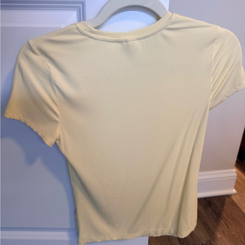 CALIA, Everyday Rib SS Tee, Panna Cotta, Small: Super Soft Fabric - Picture 5 of 6